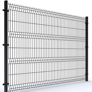 Clôture en treillis métallique soudé Panneaux de clôture de jardin enduits de PVC incurvés 3D Clôture de jardin Treillis et portails à vendre - Product Image 1