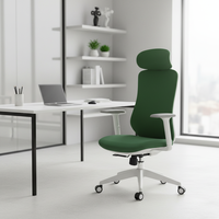 Chaise de bureau exécutive ergonomique moderne en maille de nylon réglable, accoudoirs 3D ajustables, base en aluminium, 4 vérins à gaz, pivotante 3 positions