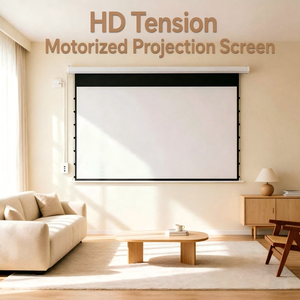 Écran <span class=keywords><strong>motorisé</strong></span> tendu HD de 95 pouces avec télécommande intelligente pour la projection vidéo <span class=keywords><strong>et</strong></span> de jeux dans le salon - Product Image 1