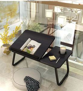 튼튼한 대나무 접이식 작은 침대 컴퓨터 테이블 들어 올리고 움직일 수있는 어린이 학습 테이블 침실 접이식 조정 가능한 기능 - Product Image 5