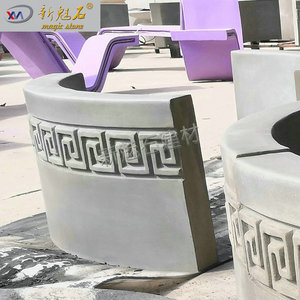 หลุมปลูกต้นไม้คอนกรีตแบบเรียบ New Magic Stone ขนาดสั่งทำได้ สำหรับกลางแจ้ง ทำจาก GRC - Product Image 3