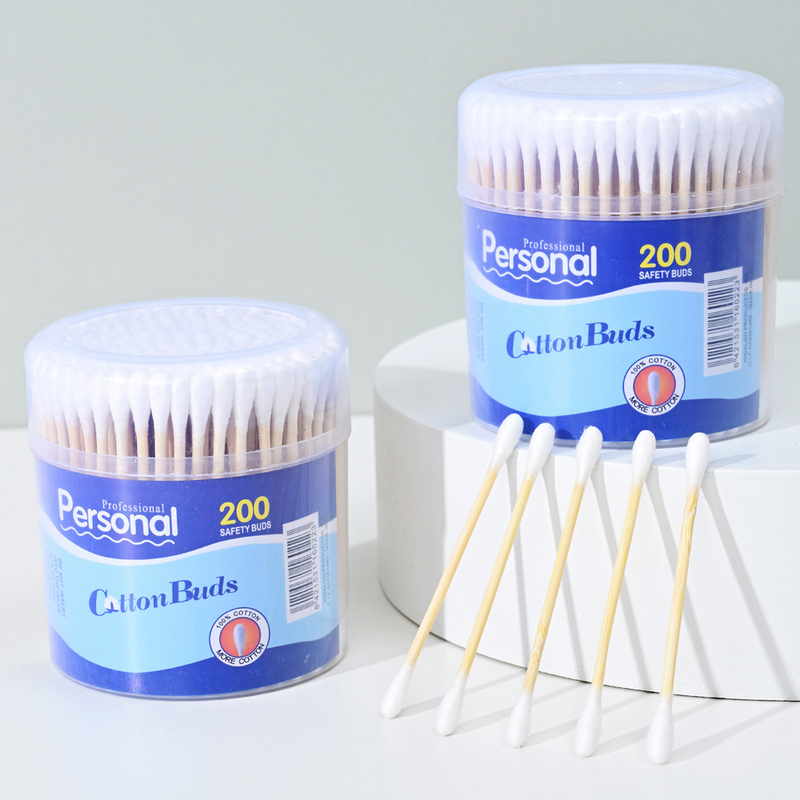 300pcs Premium Organic Q tip Cotton
