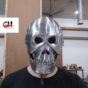 Calvin Handicrafts - Casco de Calavera de Acero Inoxidable Plateado en 3D, Réplica de Personaje de Película o Televisión, Artículo Coleccionable de Metal - Product Image 2