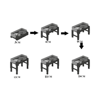 Réglage personnalisé à 5 degrés inclinaison pliée bols pour animaux de compagnie support fabrication de tôle