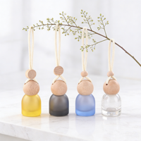 Mini flacon diffuseur de parfum de voiture suspendu, vide, exquis, en verre, pour huiles essentielles, flacon d'aromathérapie vide