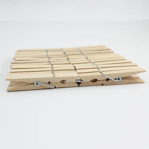 Pinces à linge en bois J & M 24 pièces de pinces à linge en bois naturel épingle à photo pinces artisanales pour la maison école artisanat décoration - Product Image 2