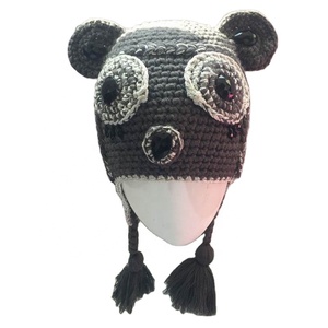 Dessin animé tricot chapeau 100% acrylique <span class=keywords><strong>islande</strong></span> hiver cachemire longue tresse à la main tricoté bonnet chapeaux pour enfants - Product Image 1