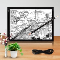 Vente directe d'usine, planche lumineuse à dessin LED A3, boîte à lumière en acrylique, tablette lumineuse, planche à dessin, planche d'écriture translucide