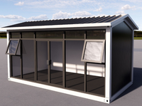 Casa Contenedor Prefabricada Moderna, Transpirable, Rectangular, de Panel Sándwich, de Ensamblaje Rápido, con Acabado Completo y Sala de Estar Desmontable