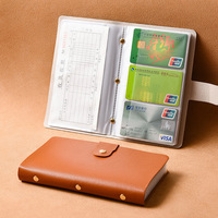 Porte-cartes de visite multifonction de grande capacité bouton fente multi-cartes pour organisateur de documents de bordereau de dépôt porte-cartes de livre