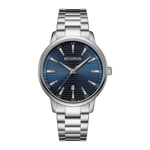 Montre-bracelet élégante et minimaliste en acier inoxydable 316 à quartz avec aiguilles lumineuses et fermoir papillon double poussoir - Product Image 2