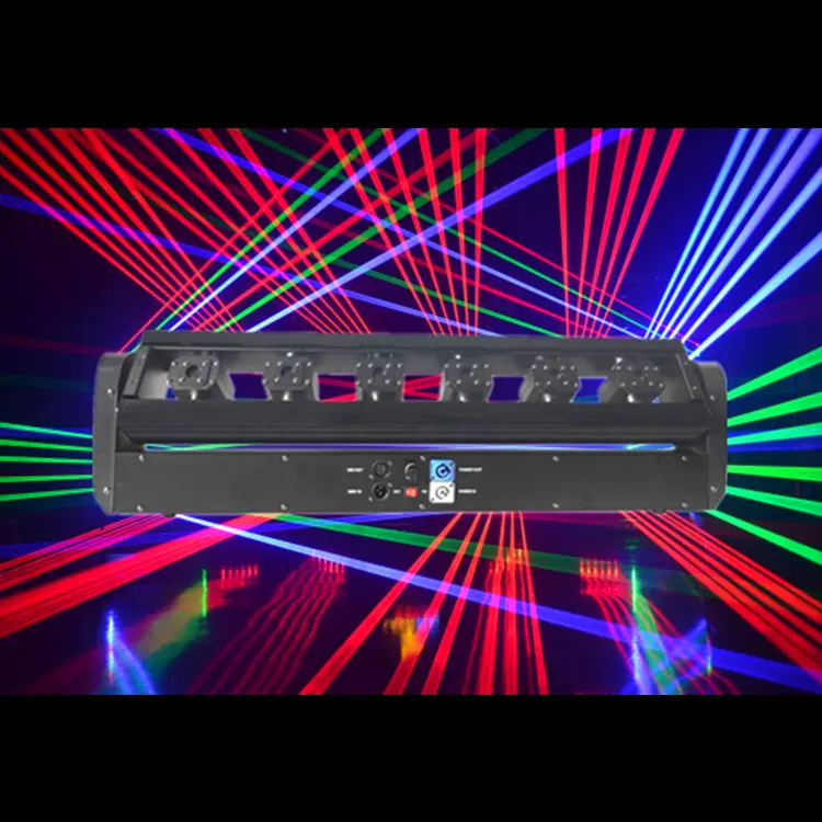 DJ/Disco/KTV/luce della fase di RGB singolo colore 6 testa laser bar/verde del laser di <span class=keywords><strong>fascio</strong></span> di luci