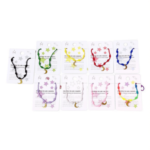 Seven Knot <b>Moon</b> Charm <b>Bracelet</b> Stainless Steel Gold Plated Unisex Fashion Jewelry Gift - Product Image 2