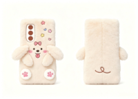 Étui de téléphone en peluche personnalisé CE ASTM Étui en peluche souple comme cadeau pour les enfants commissions en peluche