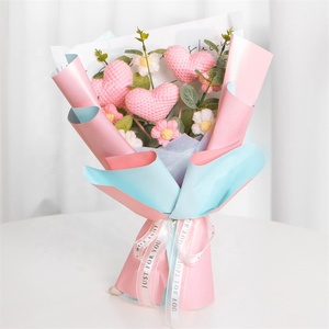 Ramo de Tulipanes Artificiales Tejidos a Mano, Flor Eterna de Lana, Regalo Creativo para Graduación, Año Nuevo Chino - Product Image 4