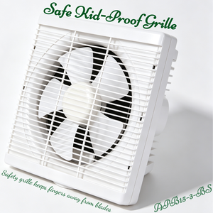 Ventilateur d'extraction axial NEDFON APB15-3-AS en plastique avec volet, à montage mural ou fenêtre, 220V, roulement à manchon électrique - Product Image 3