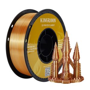 DB Kingroon Materiales de impresión 3D de alta calidad Filamento PLA tricolor 1,75mm 2.2LBS(1KG)/Carrete para impresoras 3D FDM Envío rápido - Product Image 1