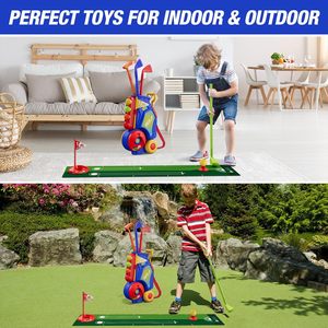Jouet d'extérieur et d'intérieur amélioré pour enfants Clubs de <span class=keywords><strong>golf</strong></span> Jeux de balle de <span class=keywords><strong>golf</strong></span> de sport Jouet interactif <span class=keywords><strong>Mini</strong></span> <span class=keywords><strong>jeu</strong></span> de putter de <span class=keywords><strong>golf</strong></span> portable pour garçons et filles - Product Image 6