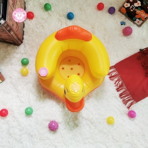 Modern PVC <b>Inflatable</b> Baby <b>Sofa</b> Little Yellow Duck Design Plastic School Chair for Dining Hotel Car Living Room Kitchen Park - Product Image 3