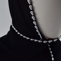 Haute qualité plaine Tudung perle perlée écharpe femmes musulmanes islamique châles écharpe Hijab foulards en mousseline de soie pour les femmes