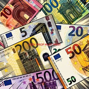 ธนบัตรยูโรปลอมคุณภาพสูง สำหรับใช้ในภาพยนตร์ วิดีโอ ปาร์ตี้ เกม 100 ชิ้น ราคา 5/10/20/50/100/200/500 ยูโร - Product Image 1