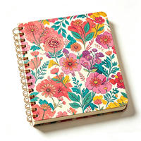 Carnets de notes personnalisés à couverture rigide, reliure spirale, lignés, coins arrondis