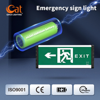 Vente en gros de panneaux de sortie de secours LED ignifuges en aluminium + acrylique, rechargeables - Panneau de sortie de secours avec éclairage pour hôpital