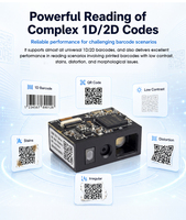 Rakinda Mesin Pemindai Barcode 2D Berkinerja Tinggi Pembaca Kode QR Pembaca Barcode Terintegrasi dengan USB RS232 Garansi 2 Tahun