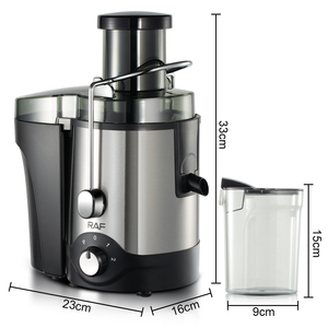 Extracteur de jus centrifuge portable RAF Fruit avec bol filtrant transparent, <span class=keywords><strong>goulotte</strong></span> d'alimentation large, deux vitesses, capacité de 5 L - Product Image 3