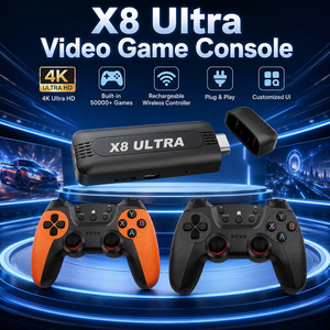 X8 Ultra Game Stick 4K HD TV Consola Retro Plug and Play Classic <strong>Emulator</strong> 128GB Video Game <strong>Console</strong> with 2.4G Wireless Controller - Product Image 1