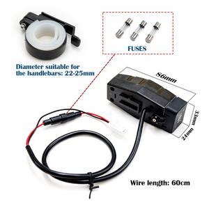 Waterdichte dubbele poort USB-oplader voor elektrische fiets/scooter 20V-90V 36V 48V 72V LED <span class=keywords><strong>voltmeter</strong></span> voor mobiele telefoon - Product Image 2