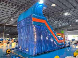 Structure gonflable commerciale pour jardin, <span class=keywords><strong>avec</strong></span> toboggan aquatique tropical en marbre, château sauteur et <span class=keywords><strong>piscine</strong></span> intégrée - Product Image 2