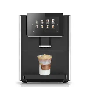 Mesin kopi elektrik, mesin kopi Espresso otomatis profesional pintar komersial Italia hitam Latte