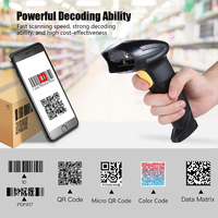 Lector de Códigos de Barras Inalámbrico de 80M para Interiores, con Garantía de Dos Años, Lector de Códigos QR Continuo Portátil con Sensor CMOS 2D