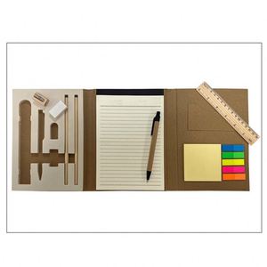 Eco-friendly Kraft Paper <b>Notebook</b> <b>Set</b> Wholesale Leather Combination Sticky Notes Memo Pad Factory Price Promotion Multipurpose - Product Image 1