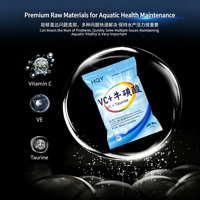 Hui Qing Yuan VC Taurine hydrosoluble de qualité alimentaire pour l'aquaculture, améliore la vitalité et la détoxification des animaux aquatiques (crevettes, poissons)