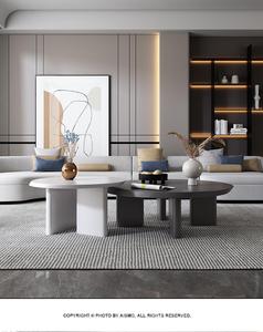 Tavolo <span class=keywords><strong>da</strong></span> tè in legno massello con combinazione di madre figlio a forma speciale creativo di lusso leggero italiano - Product Image 4