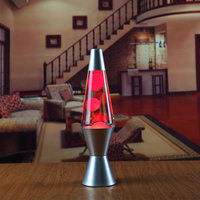 Offre Spéciale gros bouteille en verre en forme de fusée cire colorée base ronde table veilleuse corps en aluminium lampe à lave décorative à led