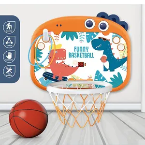Mini aro de basquete com sensor infravermelho para crianças, mini aro de basquete com luz e música para marcadores digitais, para crianças