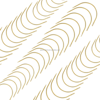 Vente en gros, emballage personnalisé, aiguilles d'extension de cheveux Type C, aiguilles à coudre à la main, aiguille de tissage de cheveux
