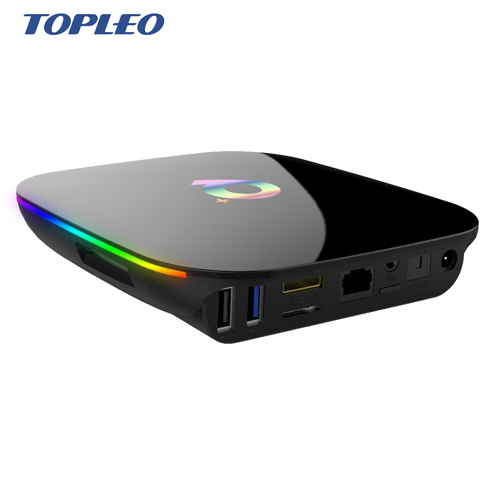 Android8.1 boîte de TÉLÉVISION Intelligente Q boîtes IPTV 4 K Allwinner H6 WIFI BT Q-boîte Pour La Télévision En Streaming