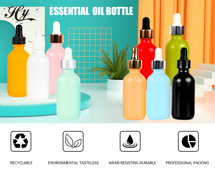 Leak Proof Cosmetic Dropper Bottles Aluminium Alloy Cap 2 Oz Tincture Bottles