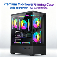 Boîtier PC Gaming OEM Full Tower E-ATX en Verre Trempé, Support Carte Graphique Longue, 7 Ventilateurs, Vente en Gros