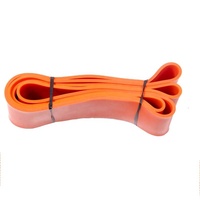 Color Naranja RTS de látex Natural ayudar logotipo personalizado Hip entrenamiento gimnasio culturismo casa Fitness resistencia sacar bandas de ejercicio