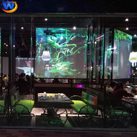 Salle de projection immersive 3D, système de cartographie interactive, projecteur holographique, affichage mural et au sol à 360 degrés, salle de banquet