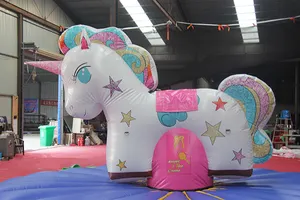 Giochi gonfiabili della macchina di guida del toro del rodeo di giro dell'unicorno gonfiabile per i bambini che giocano