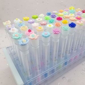 Phim Hoạt Hình Hoa Mascara Bàn Chải Dùng Một Lần Mở Rộng Lông Mi Công Cụ Lash Spoolies <span class=keywords><strong>Wand</strong></span> Bàn Chải Ống Applicator Bàn Chải Lông Mi - Product Image 3