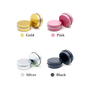 Envase de lata de bálsamo labial redondo de aluminio pequeño personalizado muestra gratis al por mayor con tapas de rosca - Product Image 4