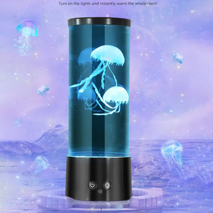Lâmpada de Água-Viva com Mudança de Cor LED, Luz Noturna Cilíndrica Elétrica, Decoração de Casa Ecológica, Lâmpada de Aquário - Product Image 1
