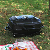 Barbecue Grill Jardin Extérieur Barbecue À Charbon De Bois Portable Pliable Burger Petit Barbecue Casque En Forme De Barbecue Grill
